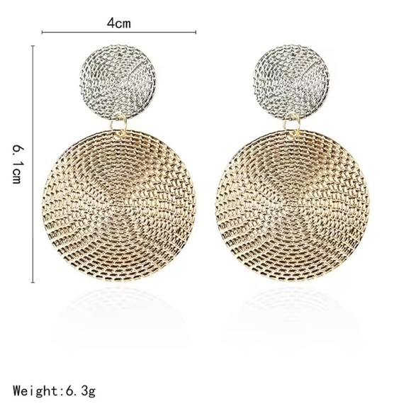 NEW!  Unique Gold and Silver color plated Earrings wholesale - Picture 4 of 5